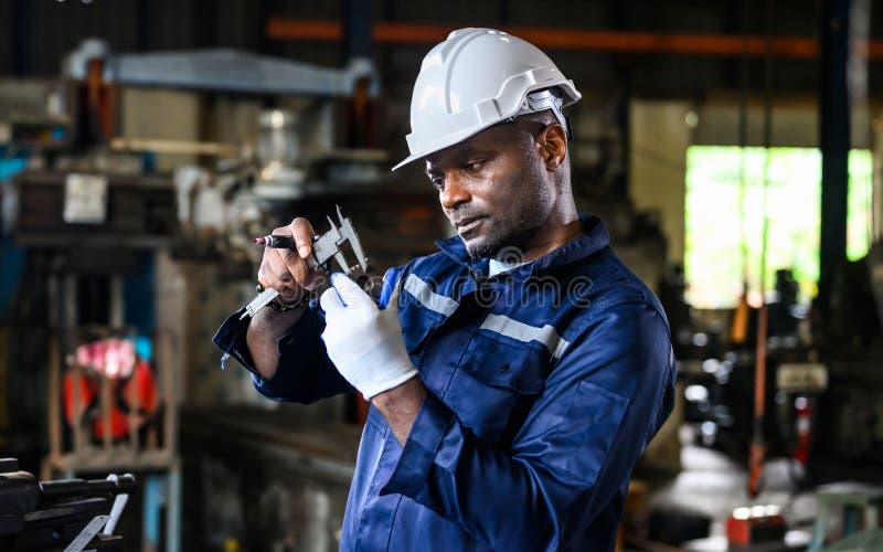 Mechanical Engineer with Safety Hat Checking and Inspecting Machine ...