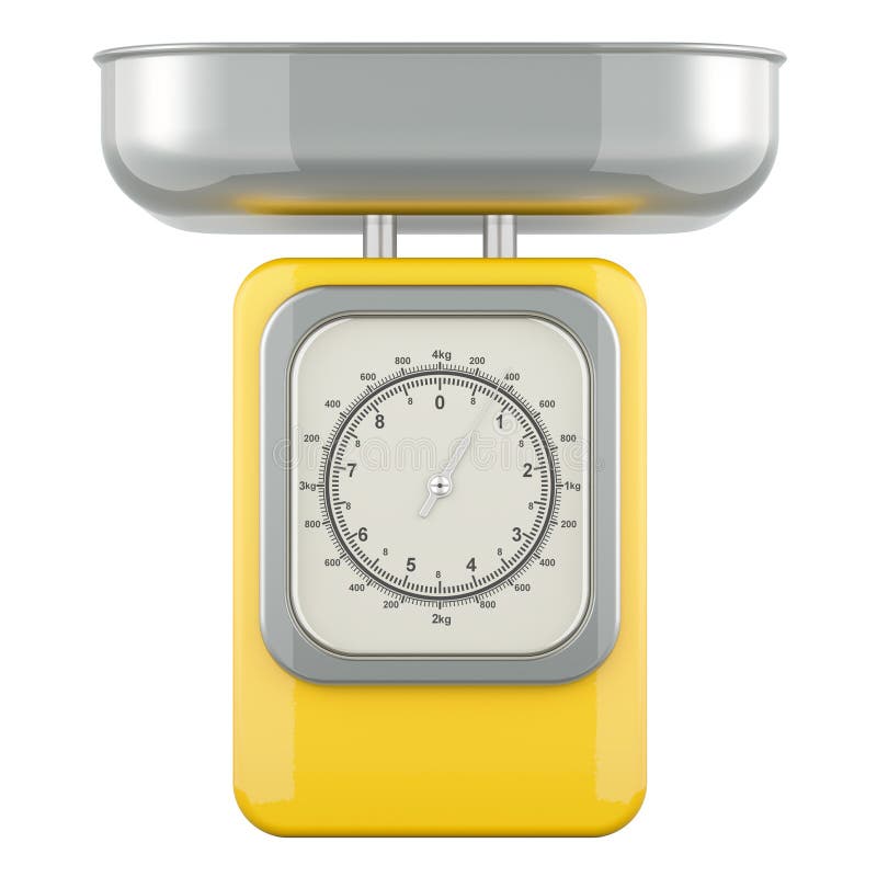 Mechanical Kitchen Scale Yellow, 3D - Envato Elements