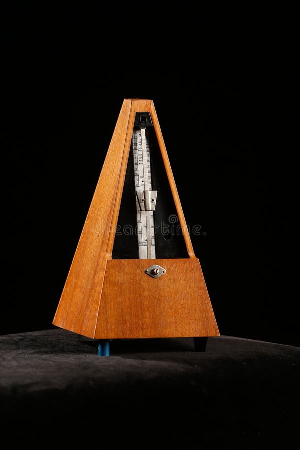 Mechanical Metronome with Pendulum Swing Stock Image Image of device
