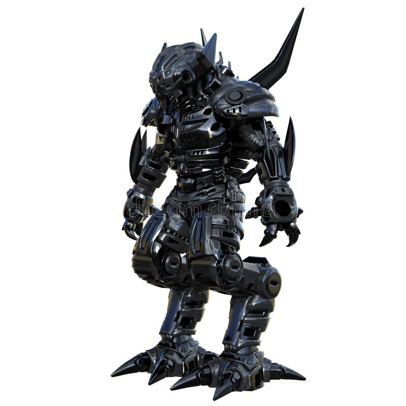 Mechanical monster stock illustration. Illustration of tusk 54704977