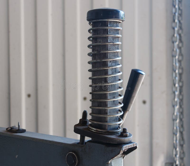 Mechanism with Spring, Handle, Shock Absorber Stock Image Image of