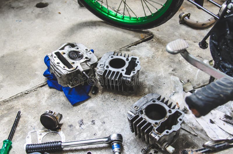 Motorcycle repair stock photo. Image of electronic, accessory 150711778