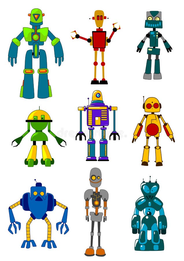 Mechanical robots royalty free illustration Mechanical robots royalty free illustration