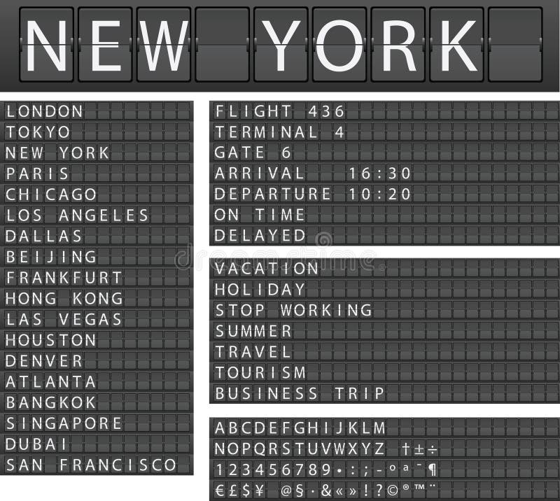 Mechanical Timetable vector illustration