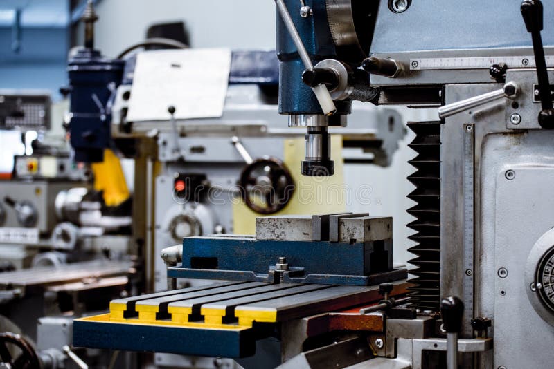 Mechanical Vertical Milling Machine. Stock Image Image of mill