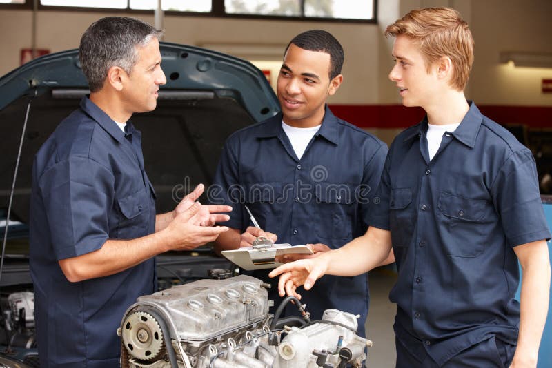 Mechanics at work stock photos Mechanics at work stock photos