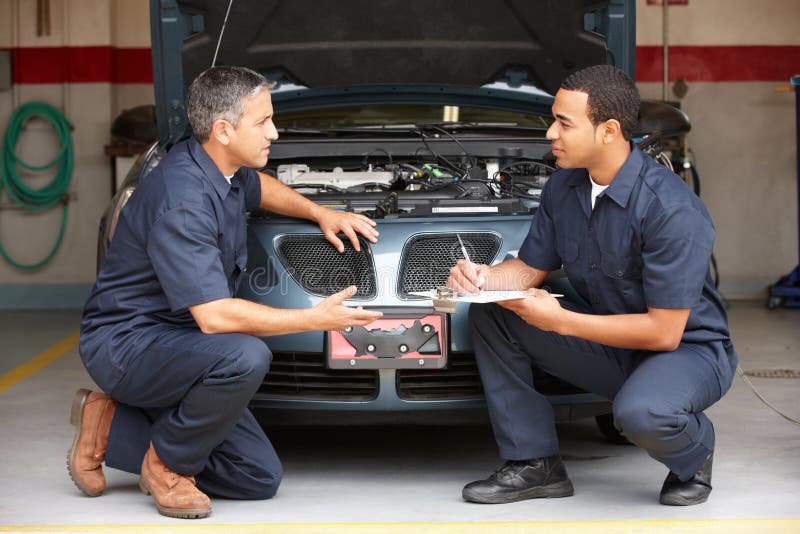 Mechanics at work royalty free stock images Mechanics at work royalty free stock images