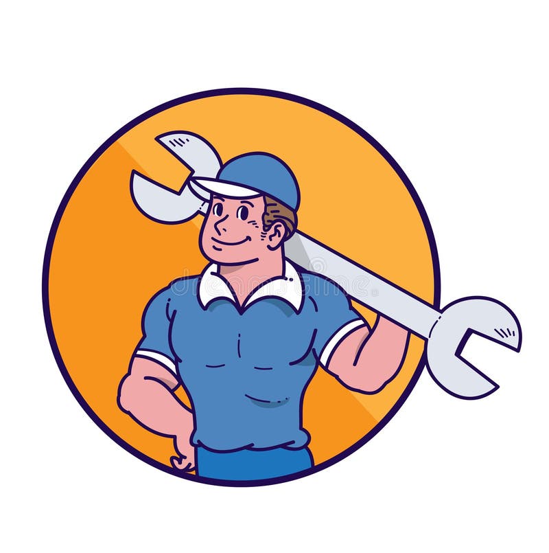 Mechanik kreskówka ilustracja wektor Mechanik kreskówka ilustracja wektor