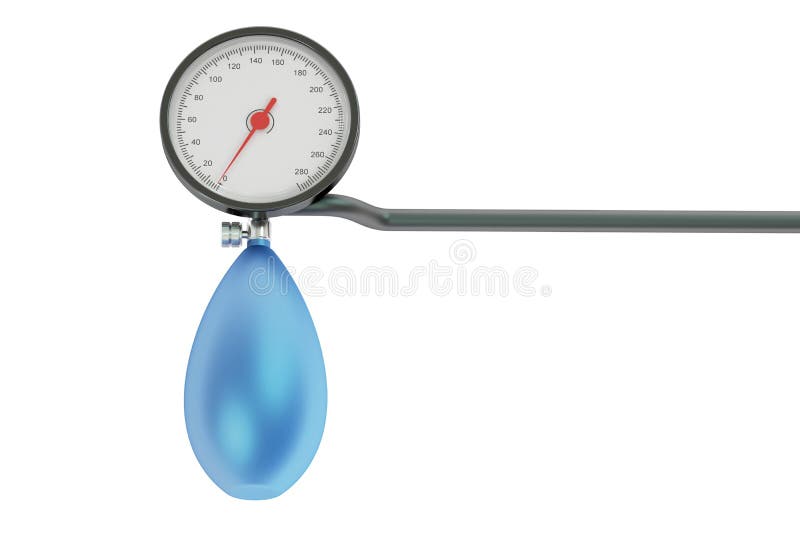 Mechanische druk-maat, sphygmomanometer het 3d teruggeven stock illustratie Mechanische druk-maat, sphygmomanometer het 3d teruggeven stock illustratie