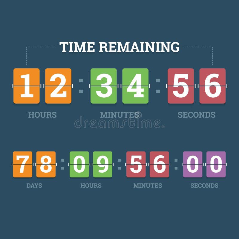 Mechanische Uhr des Count-downs stock abbildung Mechanische Uhr des Count-downs stock abbildung