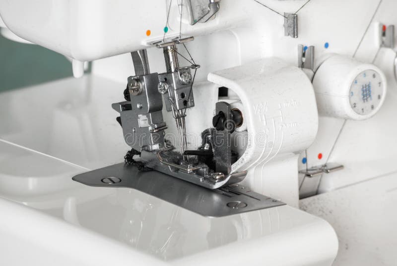 The Mechanism of the Needle of the Sewing Machine Closeup. Focus on