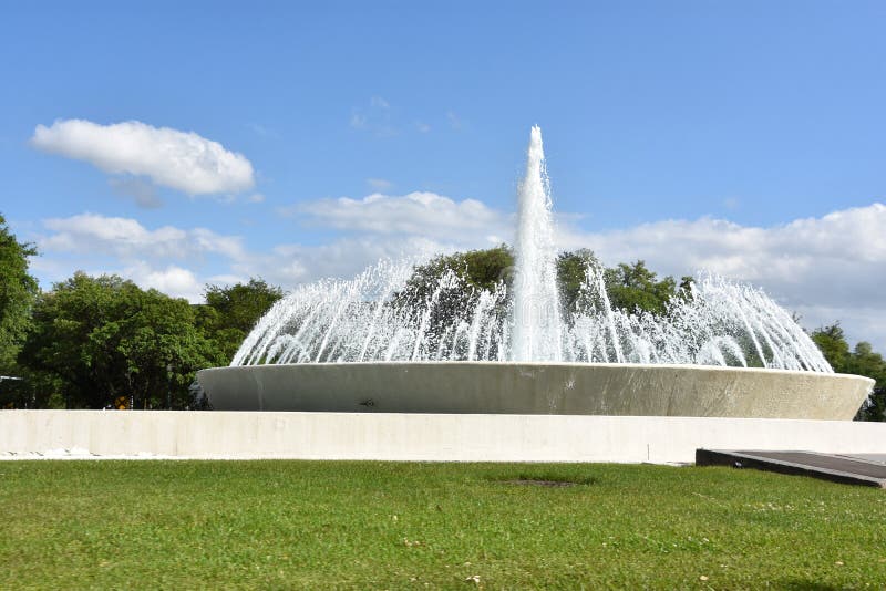 Fountain in Houston, Texas Stock Image Image of central