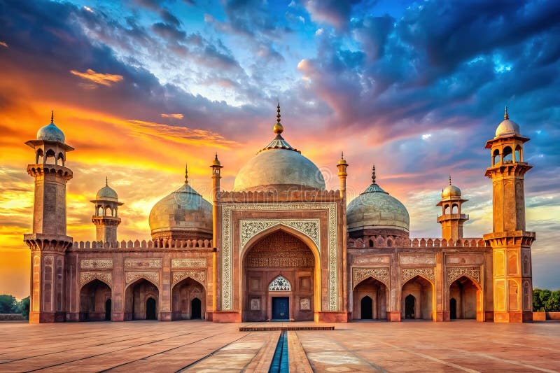 Meczety Majestatyczne Fusion of Royal Heritage Islamic History and Architecture Splendor royalty ilustracja