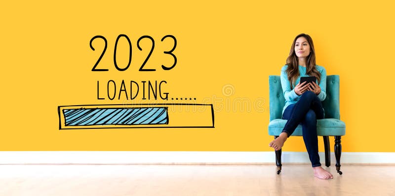 Med unga kvinnor 2023 arkivfoto