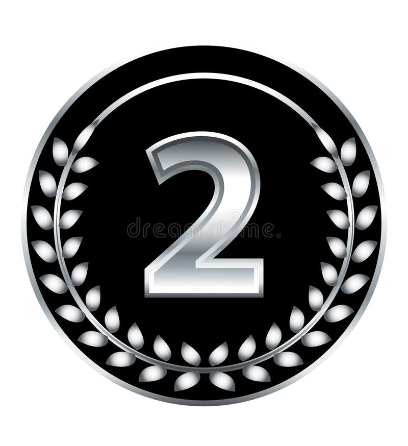Medaglia di numero due royalty illustrazione gratis Medaglia di numero due royalty illustrazione gratis