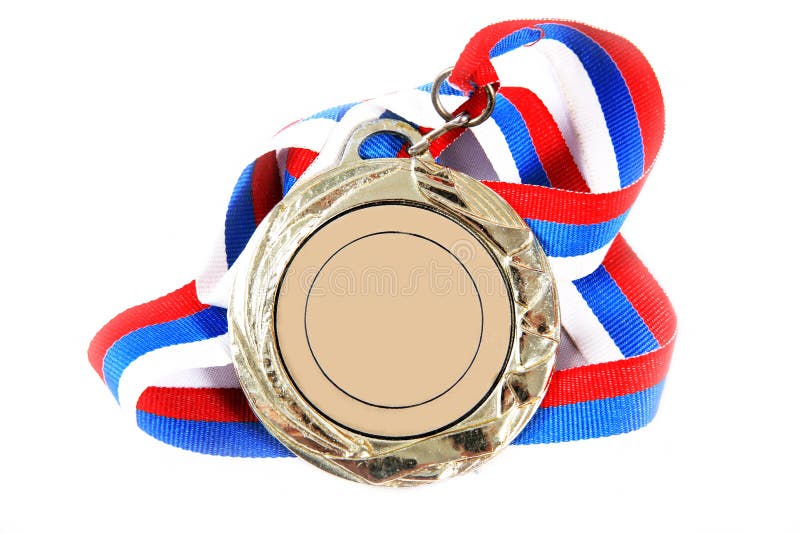 Medaille und Farbe Farbband lizenzfreies stockfoto Medaille und Farbe Farbband lizenzfreies stockfoto