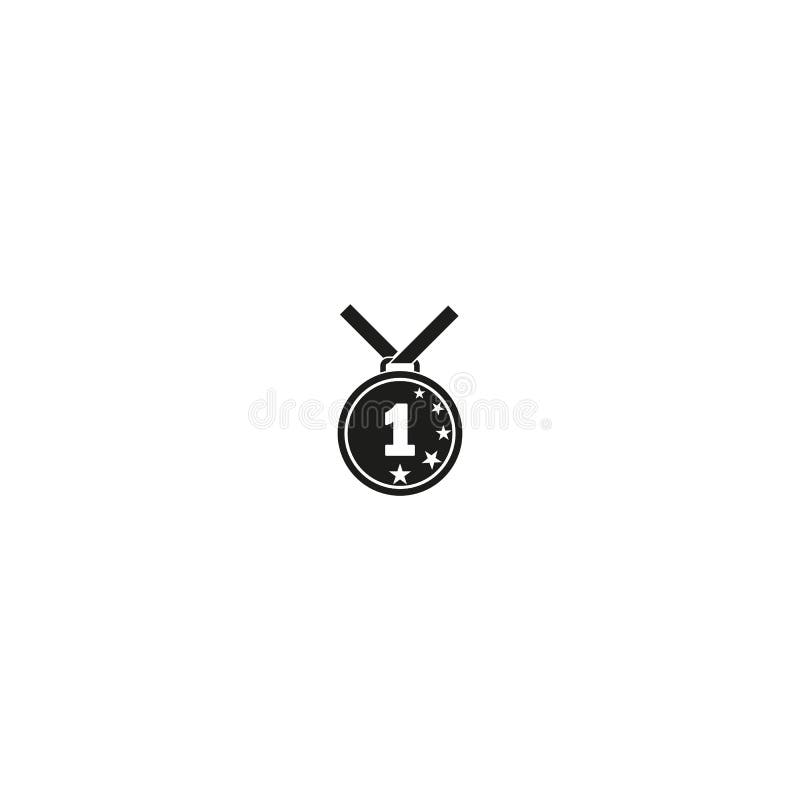 First place. medal vector icon stock illustration