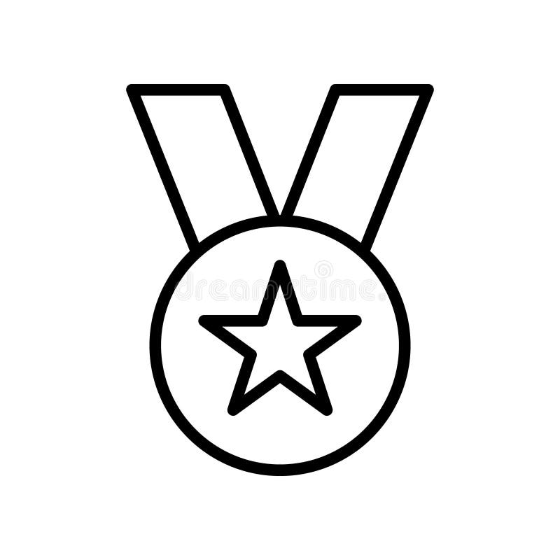 Medal Star Sports Icon Design Stock Vector Illustration of birdie