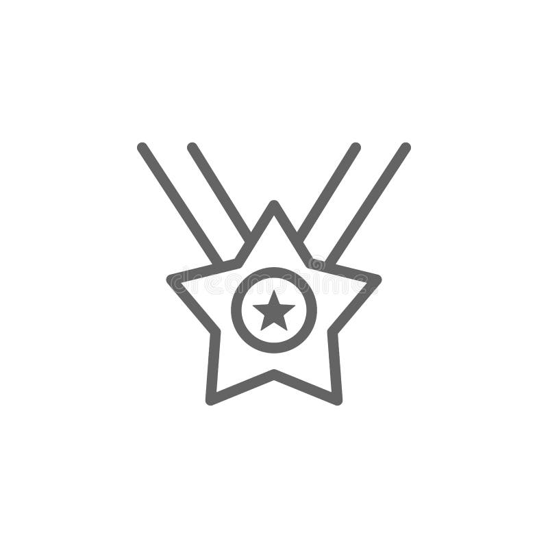 Medalha, estrela, ?cone dos EUA Elemento do 4o do ?cone de julho Linha fina ?cone para o projeto do Web site e o desenvolvimento, ilustração stock Medalha, estrela, ?cone dos EUA Elemento do 4o do ?cone de julho Linha fina ?cone para o projeto do Web site e o desenvolvimento, ilustração stock