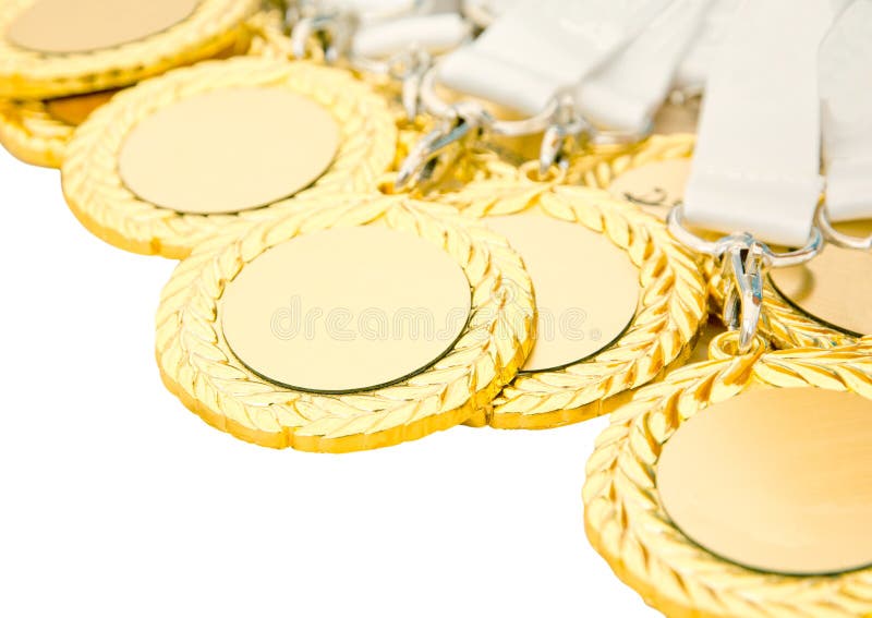 Medalhas de ouro imagem de stock Medalhas de ouro imagem de stock
