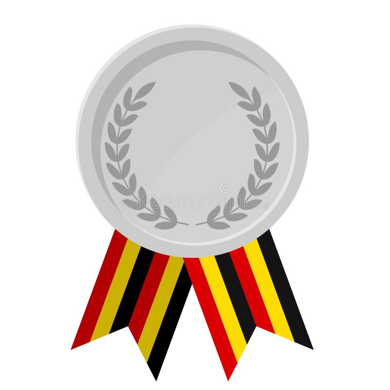 Medalie de argint cu panglici de steag Uganda pentru câștigători royalty free illustration
