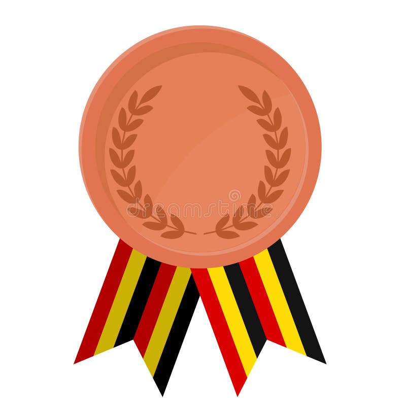 Medalie de bronz cu panglici de steag ugandez pentru câștigători vector illustration
