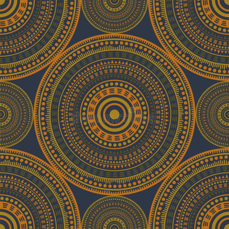 Medallion mandala geometric tiles seamless pattern vector illustration