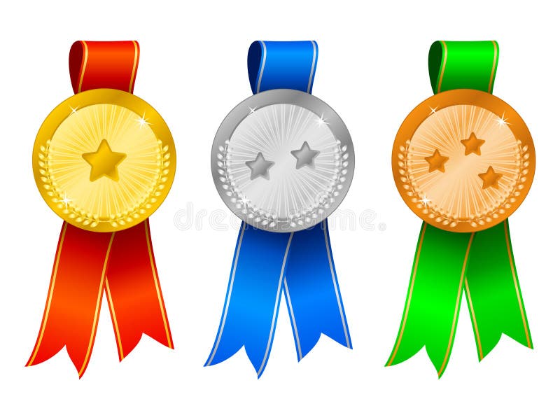 Medals set 6 stock illustration Medals set 6 stock illustration