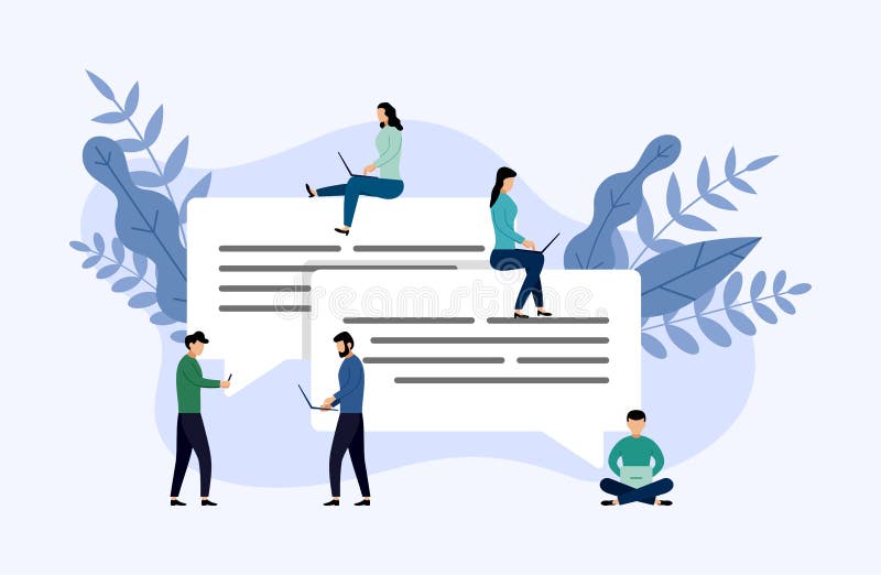 Meddelandebubblor pratar, online-prata f?r folk, aff?rsid? vektor illustrationer Meddelandebubblor pratar, online-prata f?r folk, aff?rsid? vektor illustrationer