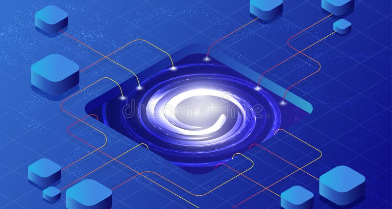 Mededeling van de netwerk de isometrische 3D verbinding Van bedrijfs technologieinternet gegevens vectorillustratie stock illustratie Mededeling van de netwerk de isometrische 3D verbinding Van bedrijfs technologieinternet gegevens vectorillustratie stock illustratie