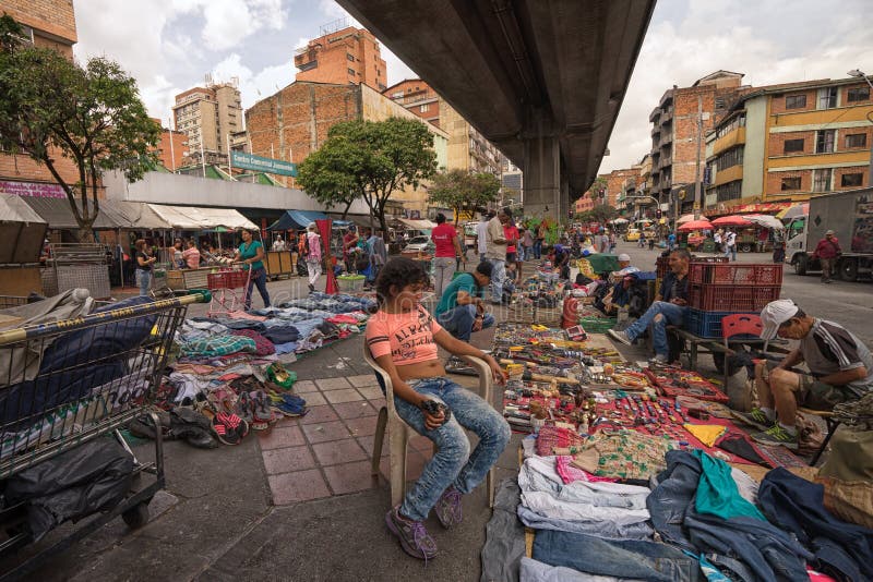 Flea market in Medellin, Colombia stock photos Flea market in Medellin, Colombia stock photos