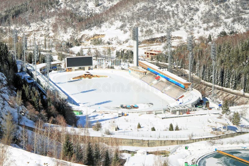 Medeo (Medeu) rink in Almaty, Kazakhstan