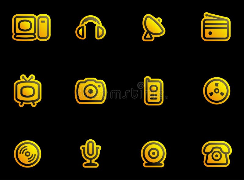 Media & Communicatie - Vector Iconenset vector illustratie