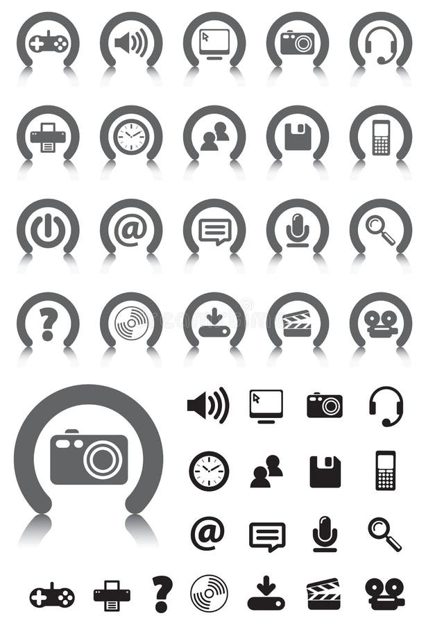 Media icons with Gray Device