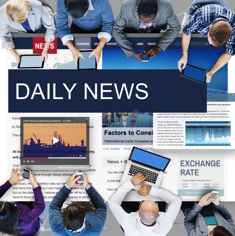 Media Journalism Global daily News Content Concept Stock Photo Image