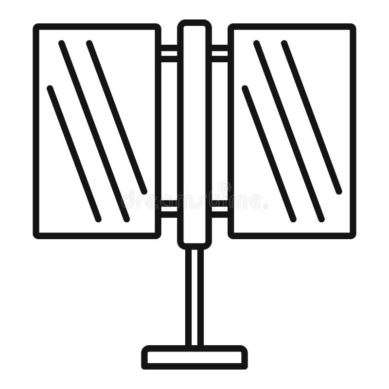 Media pictogram van de stads het lichte banner, overzichtsstijl stock illustratie Media pictogram van de stads het lichte banner, overzichtsstijl stock illustratie