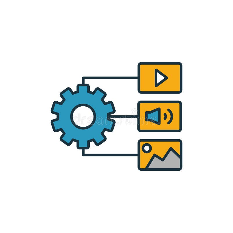 Media Plan Icon. Simple Flat Element From Content Collection. Creative