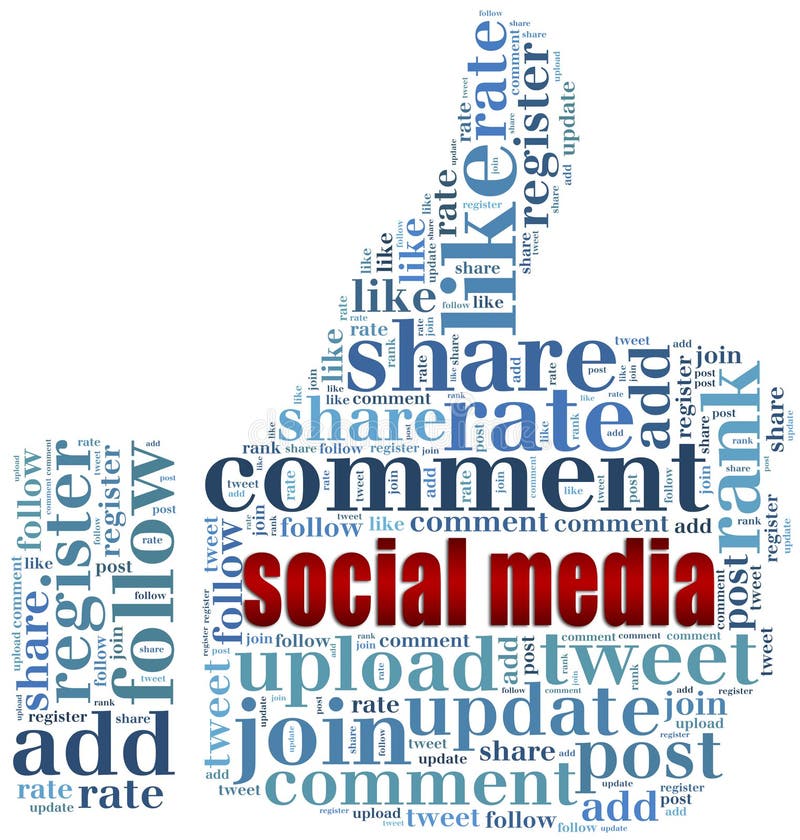 Media social de nuage de Word connexe illustration de vecteur Media social de nuage de Word connexe illustration de vecteur