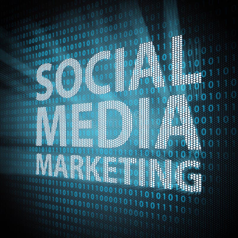 Media sociali che introducono concetto sul mercato illustrazione vettoriale Media sociali che introducono concetto sul mercato illustrazione vettoriale