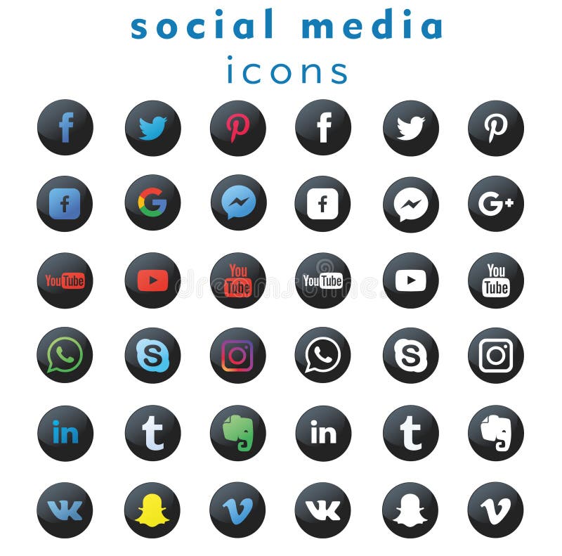36 media sociali ( delle nuove logo-icone; vector) illustrazione vettoriale 36 media sociali ( delle nuove logo-icone; vector) illustrazione vettoriale