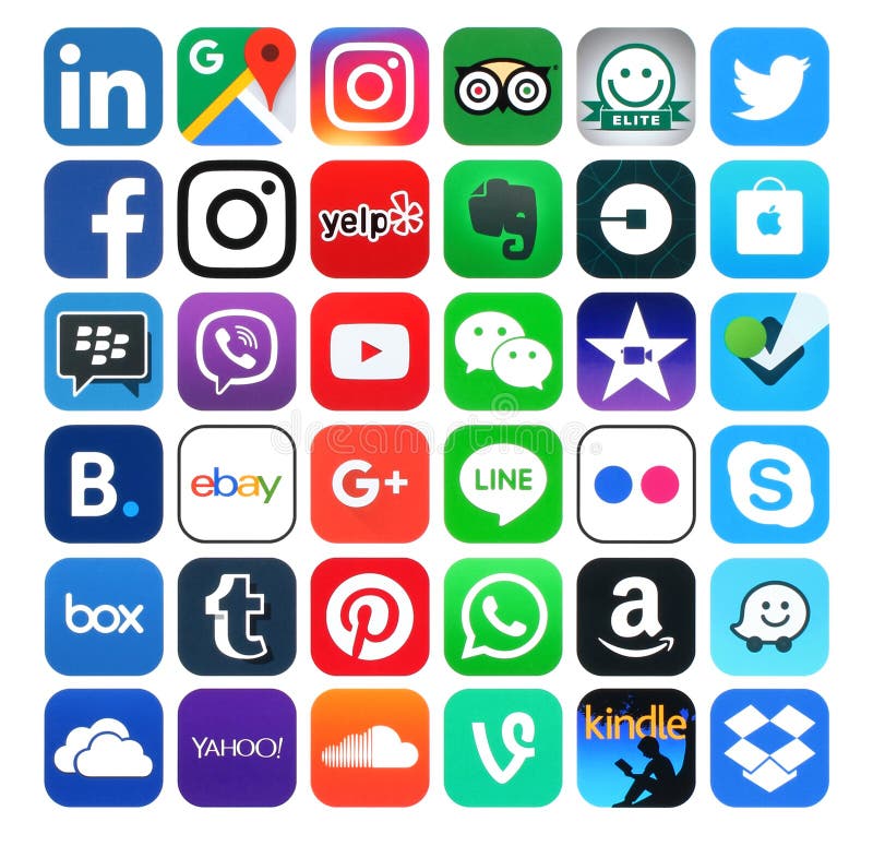 Media, video ed icone sociali popolari di navigazione royalty illustrazione gratis Media, video ed icone sociali popolari di navigazione royalty illustrazione gratis