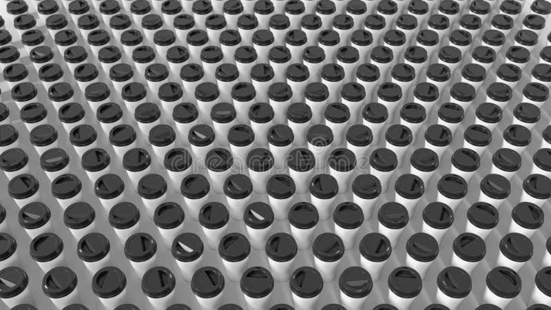 Mediados de tiro de un arsenal masivo de tazas de café rematadas negras libre illustration Mediados de tiro de un arsenal masivo de tazas de café rematadas negras libre illustration