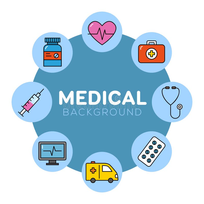 Medical and Healthcare Icons Seamless Pattern Stock Vector - Illustration  of clinic, icon: 111326836
