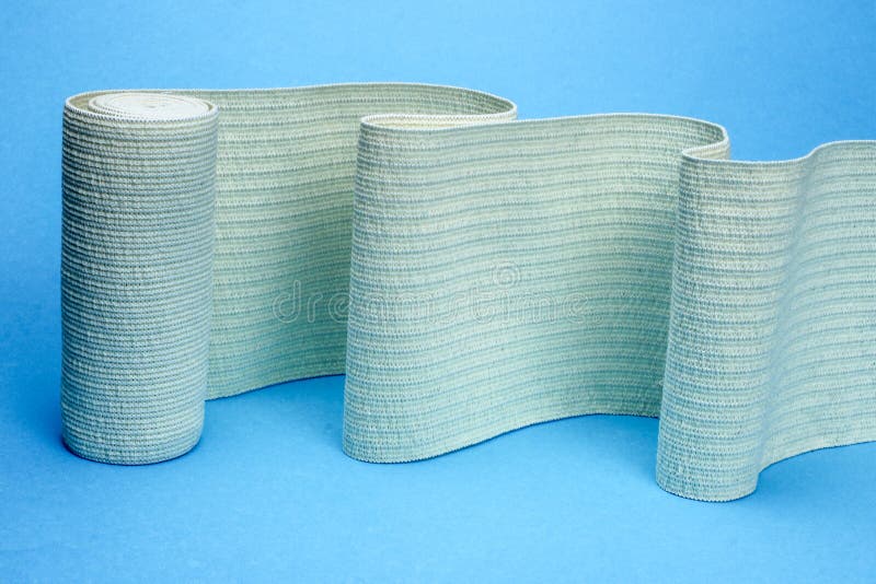 Medical Bandage Roll on a Blue Background Stock Image Image of clean