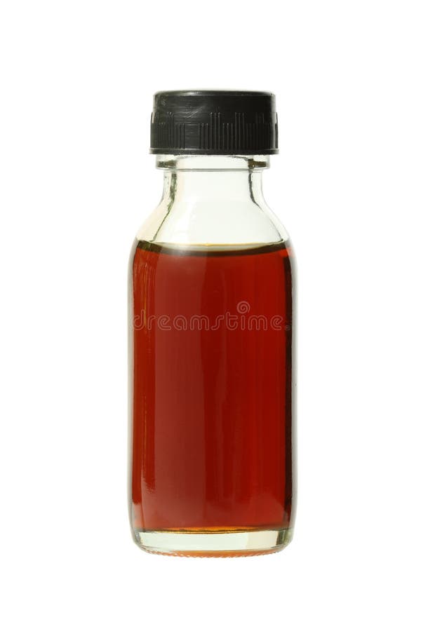 Medical Bottle With Brown Liquid Stock Image Image of medical