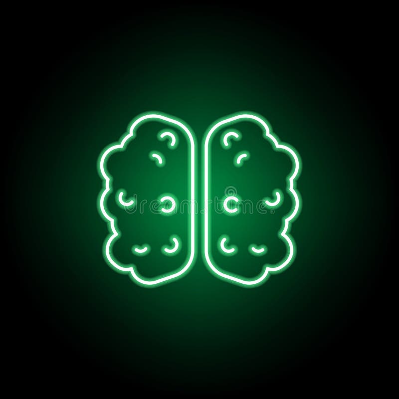neon brain icon