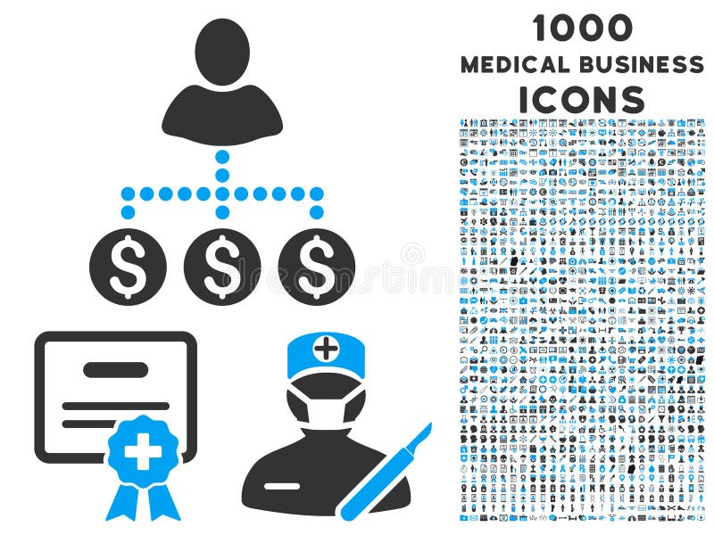 Medical Business Icon with 1000 Medical Business Icons vector illustration Medical Business Icon with 1000 Medical Business Icons vector illustration