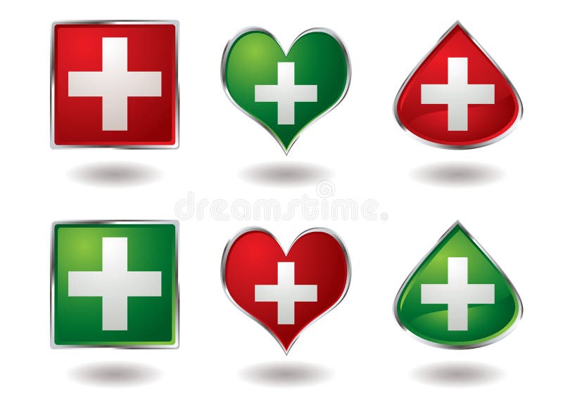 Medical buttons stock illustration