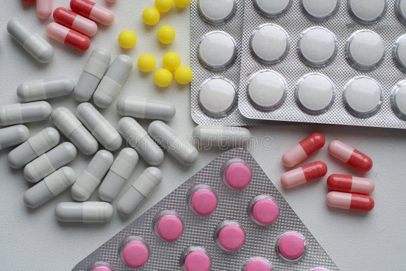 Medical capsules and pills stock image. Image of hospital 19267173