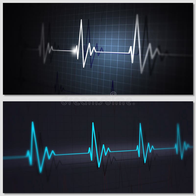 Medical cardiology banners stock images Medical cardiology banners stock images